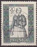 Poland 1959 Trajes Tipicos 20 Groszv Multicolor Scott 887